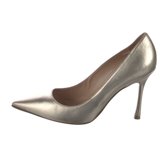 Christian Dior Pumps Gold Size 39 Pointed Toe Stiletto Heels - Picture 2 of 5